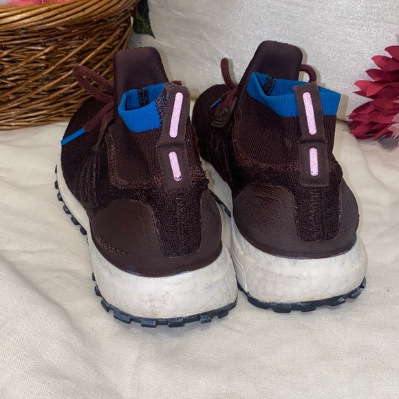 Mens Ultra Boost Shoes Brown with Blue accent main image 6